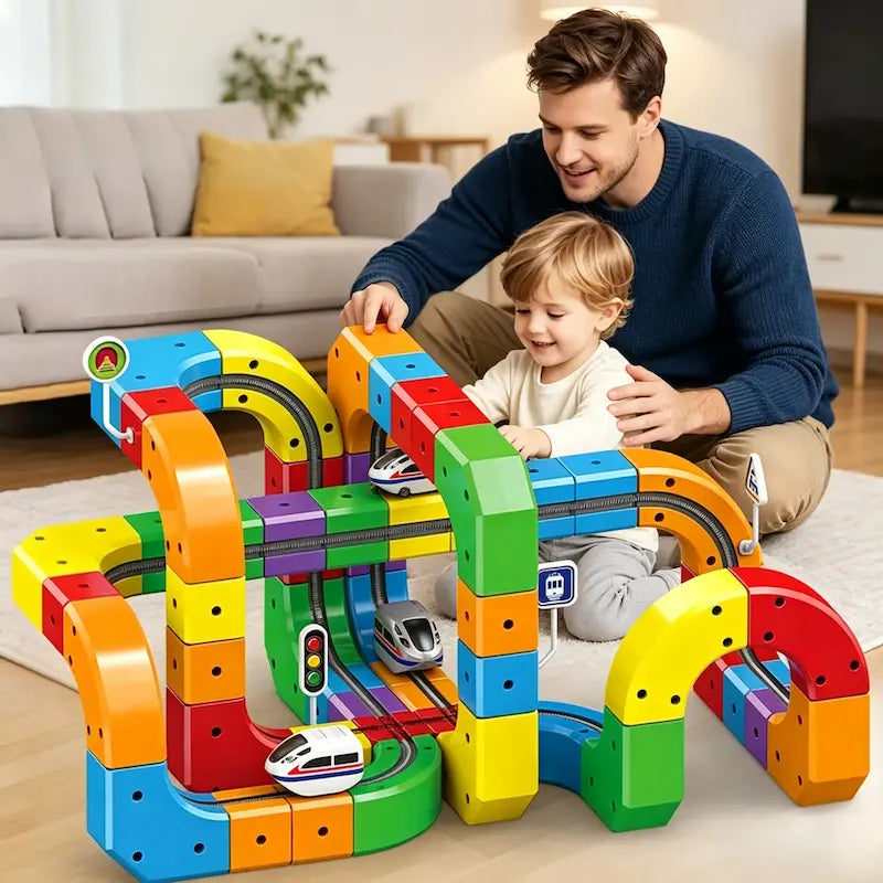Magical 3D Building Track Train Set (STEM Educational Toy)